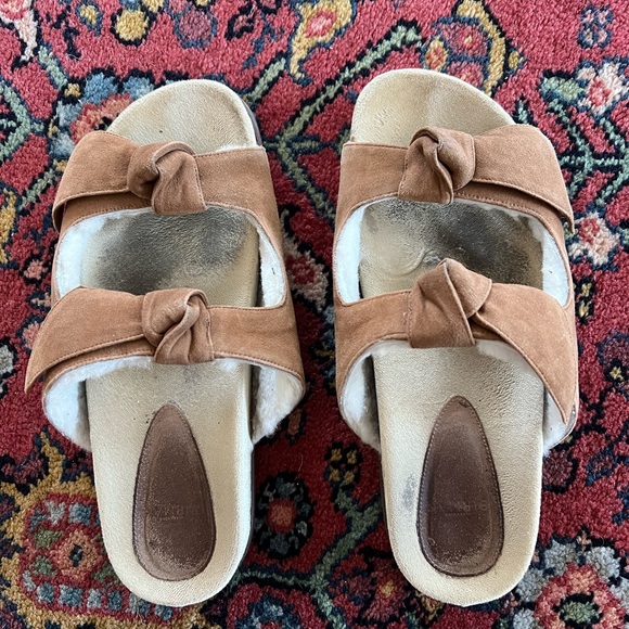 Alexandre Birman Clarita Slide in Brown with Shearling size 39 (US 8.5) - Picture 1 of 4